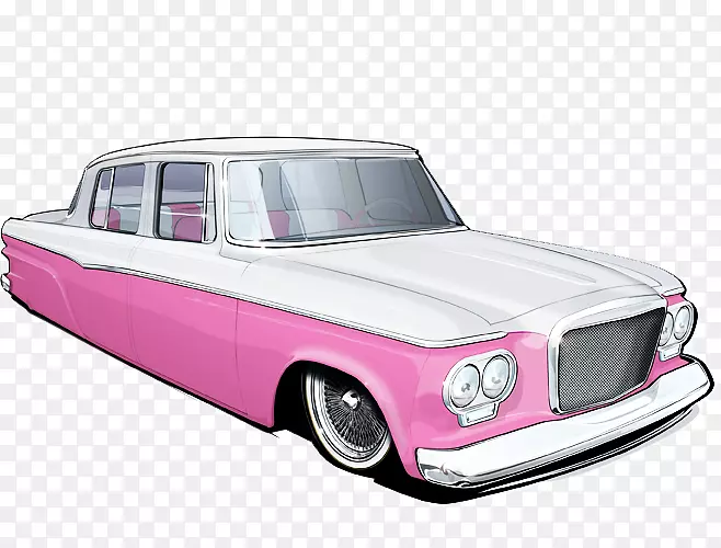 汽车设计粉红车