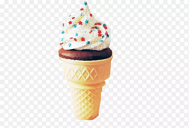 巧克力冰淇淋法鲁德牛奶-食物锥