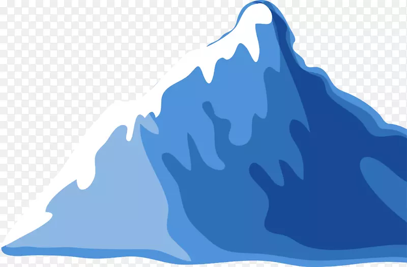 画山卡通-蓝色新鲜冰山