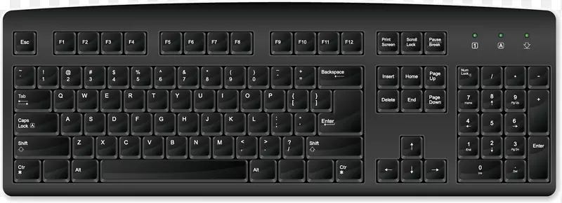 计算机键盘空格键数字键盘计算机键盘装饰设计图案