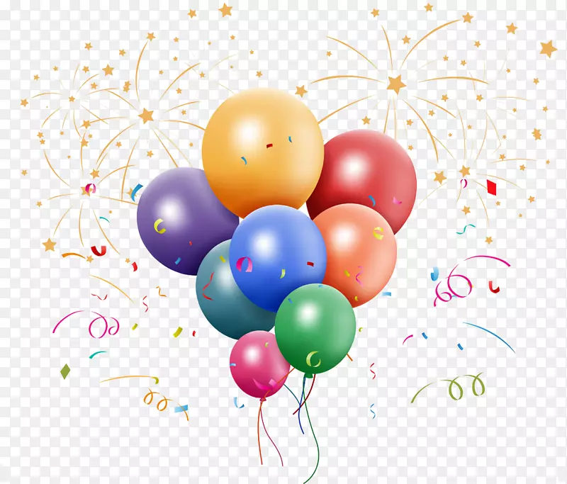 免费气球摄影烟花-免费-新年烟花气球扣创意高清免费