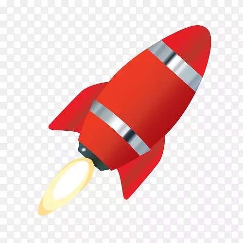 火箭苹果图标图像格式航天器图标-红色火箭创意