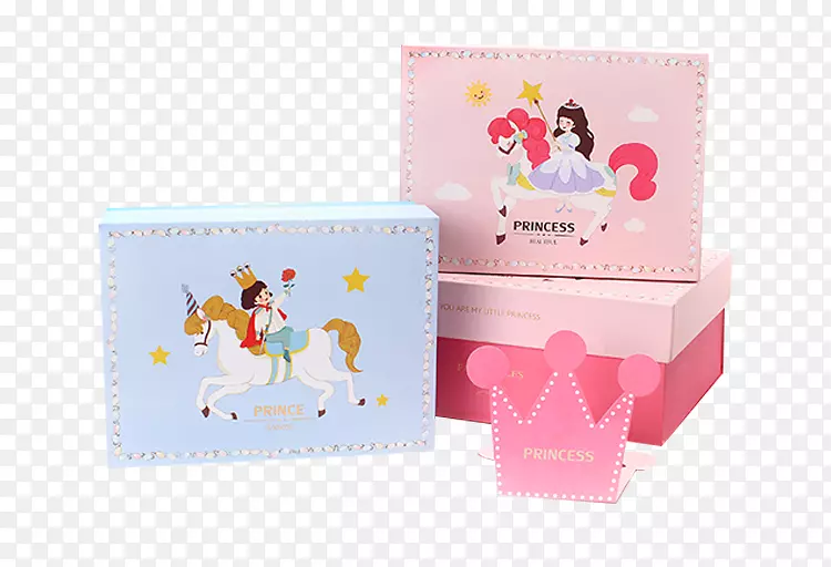 礼品盒包装及标签纸袋天猫卡通公主包装盒
