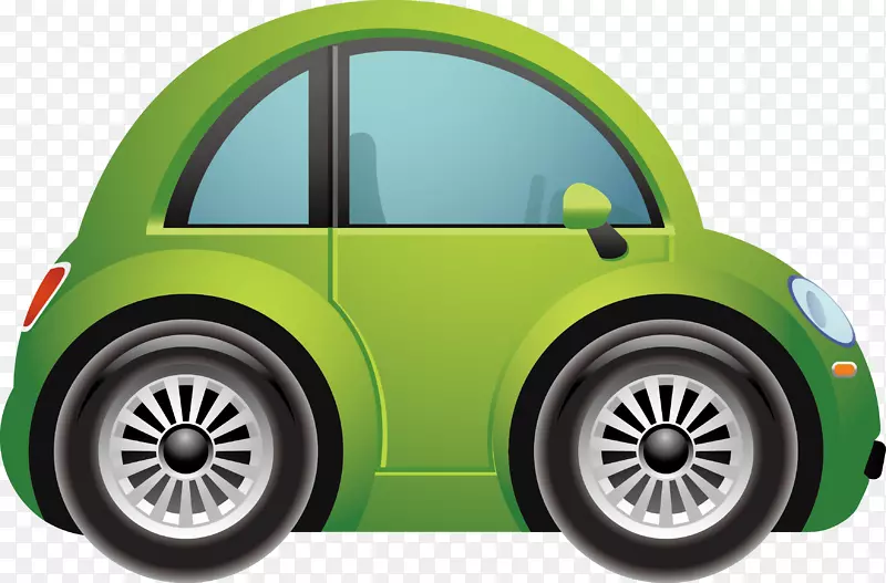 跑车、电动汽车、敞篷车-绿色甲虫