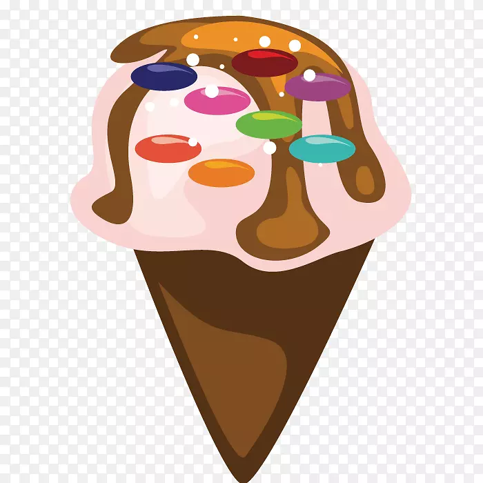 冰淇淋圆锥糖杯蛋糕糕点锥