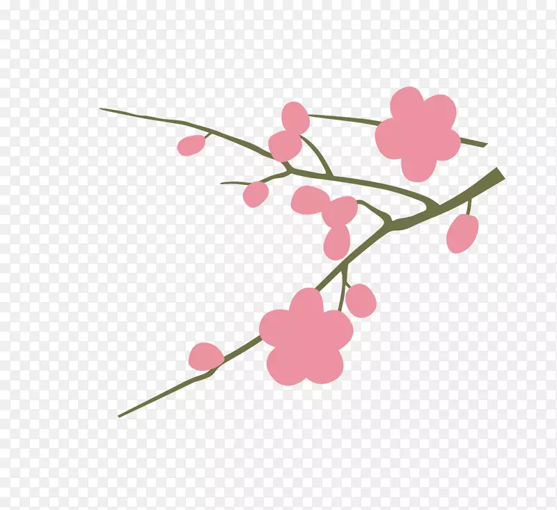 粉红桃子装饰图案