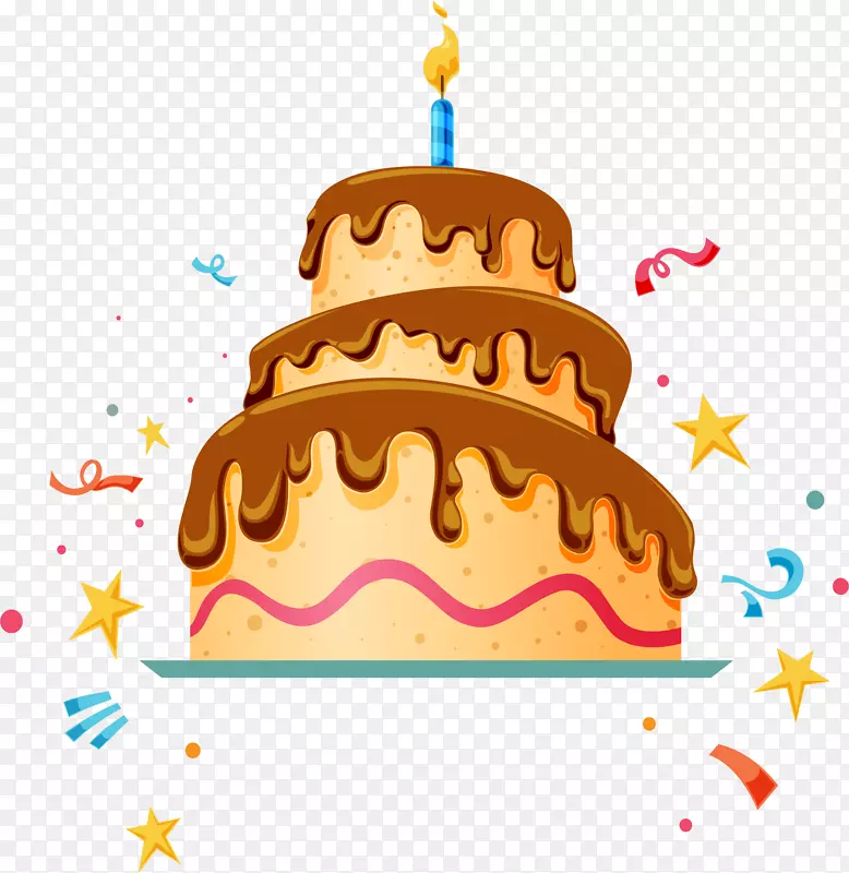 生日蛋糕贺卡祝你生日快乐-美味巧克力蛋糕