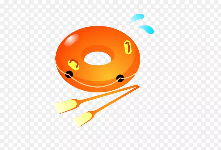 Adobe插画器-橙色海洋游动环