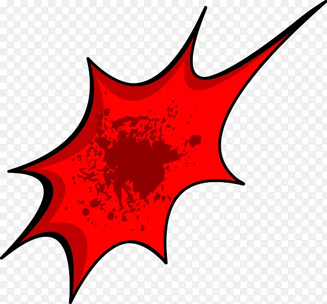 红色演讲气球剪辑艺术-红星爆炸对话框