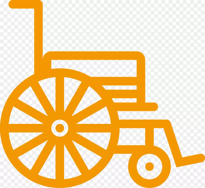 马车拉车剪贴画.黄色轮椅