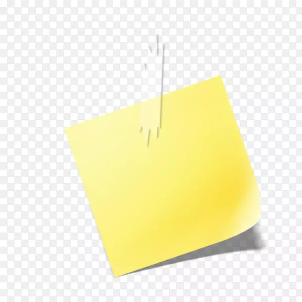 纸黄色自由拉黄粘笔记创意