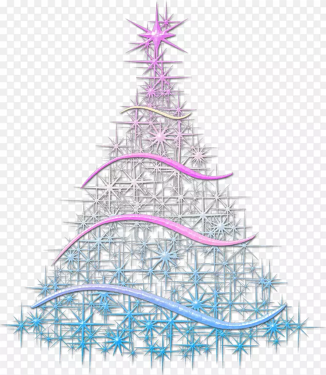 圣诞树-漂亮的闪光金字塔