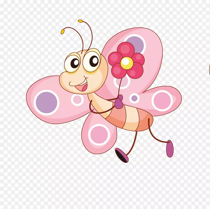 昆虫免版税插图-卡通蜜蜂