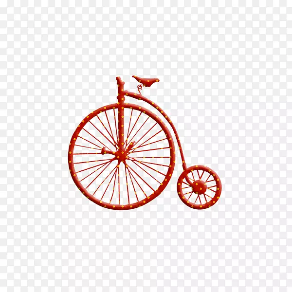 自行车一分钱摄影剪贴画-红色自行车