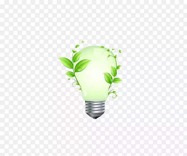 节能建筑-绿色灯泡