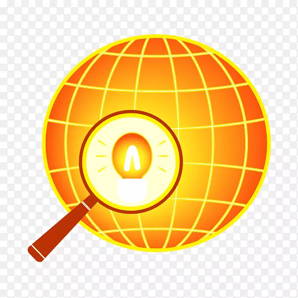 免版税插图.黄土地和放大镜