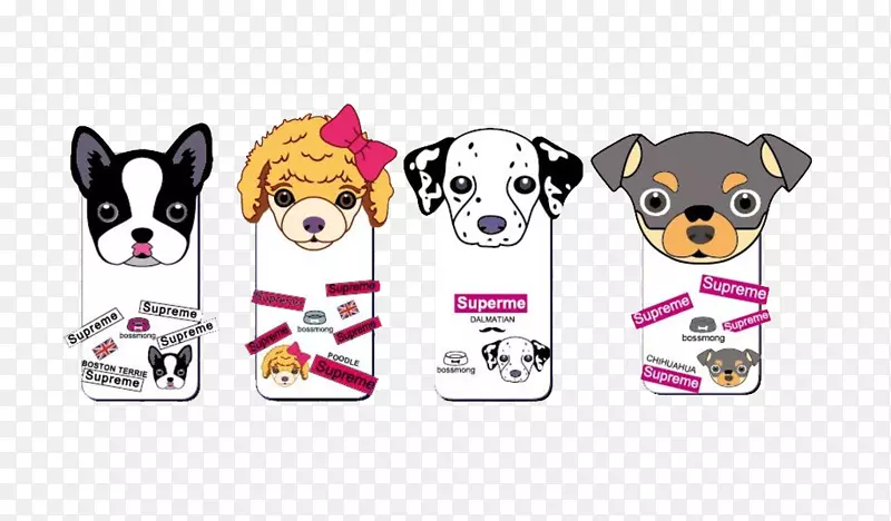 小狗繁殖卡通剪辑艺术-卡通小狗手机箱