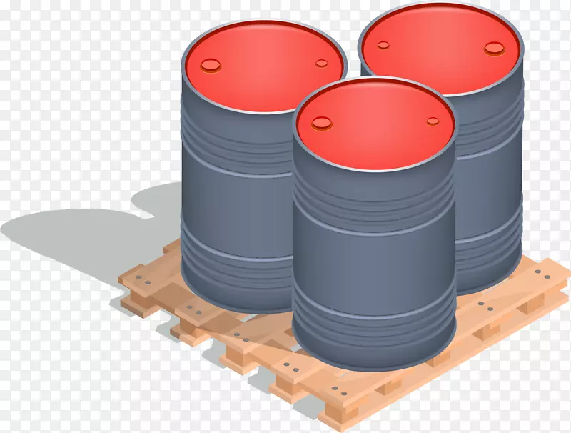 石油桶炼油厂汽油手绘油桶