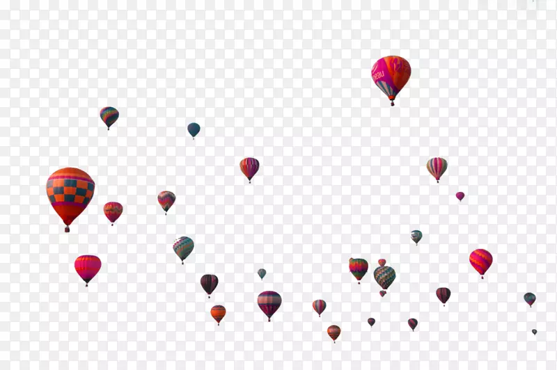 图像编辑.彩色简单热气球漂浮材料