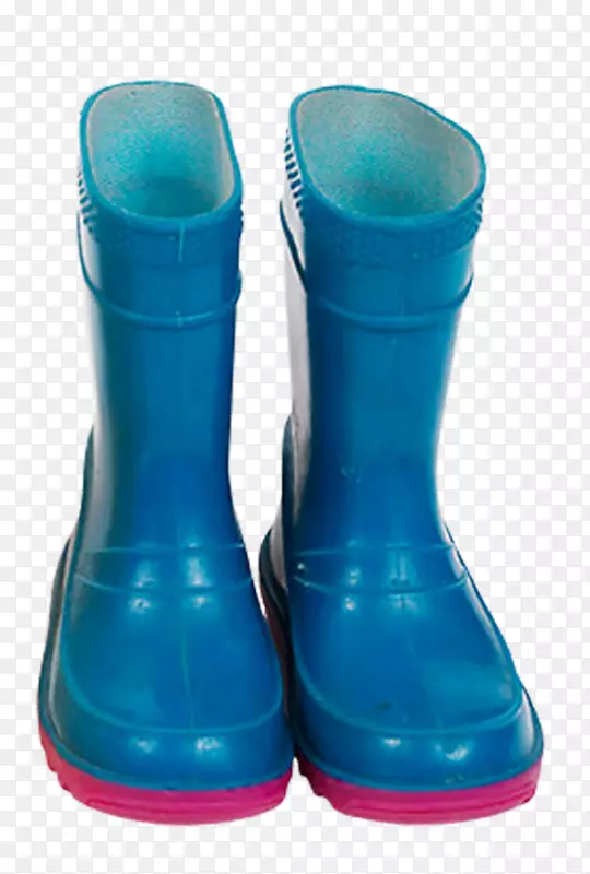 惠灵顿靴鞋夹艺术-蓝色雨靴
