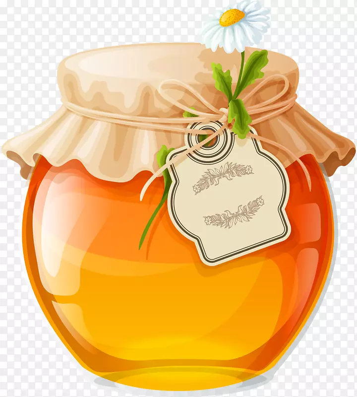 水果蜜饯罐免费插图橙色蜂蜜