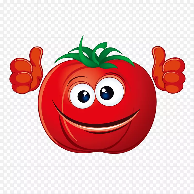 番茄微笑-笑脸卡通红番茄