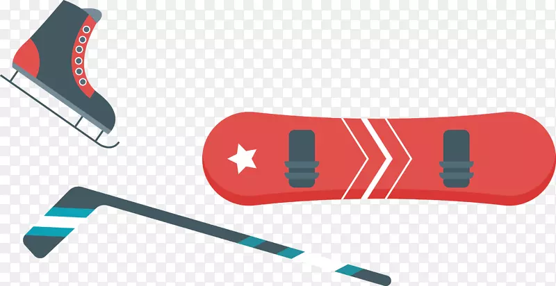 滑雪板-红色滑雪板