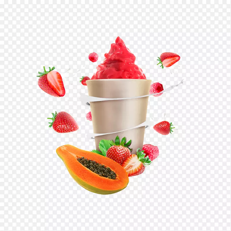 草莓冰淇淋果汁奶昔草莓奶昔