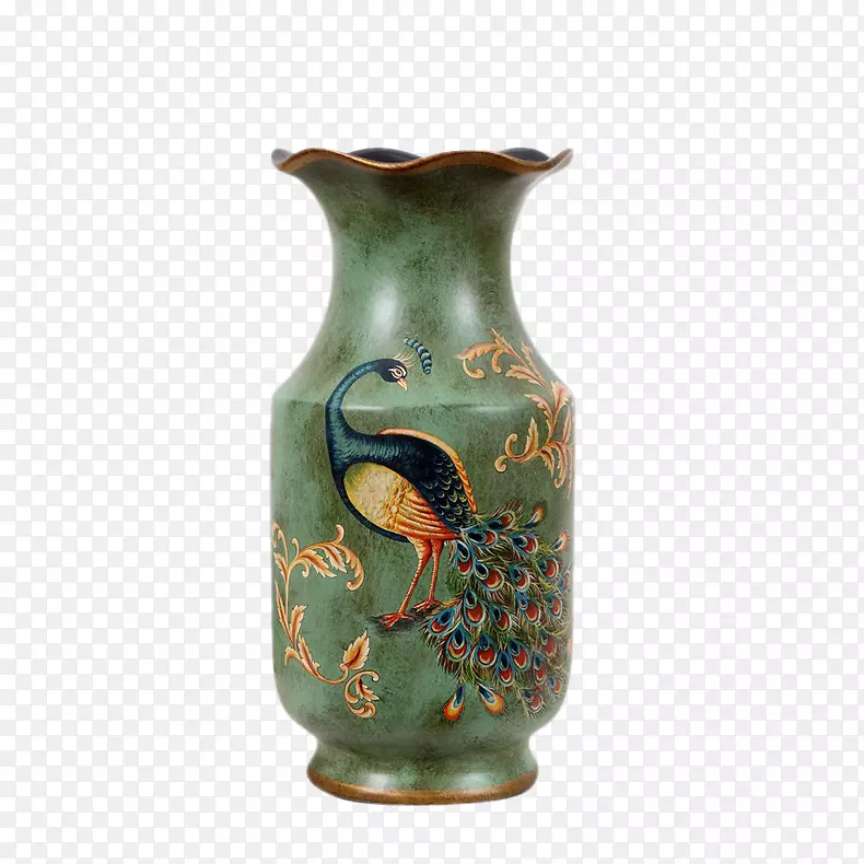 陶瓷花瓶-欧洲孔雀花盆