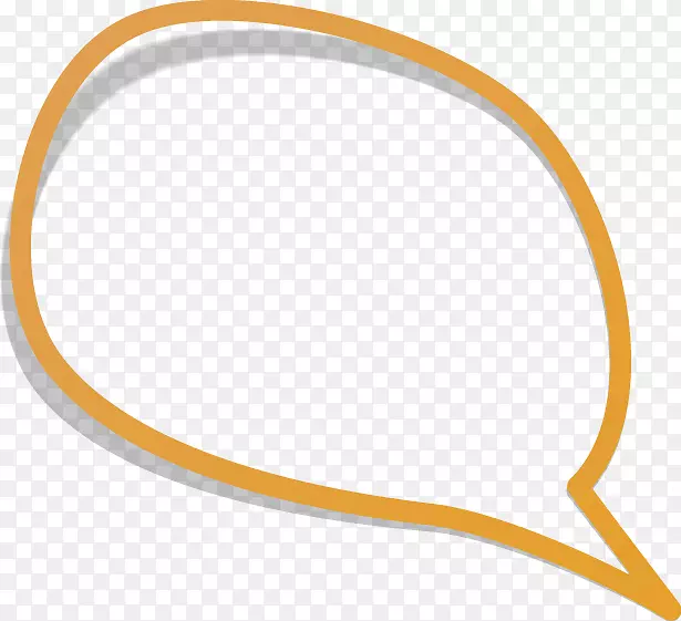 语音气球气泡图标-黄色简单对话框边框纹理