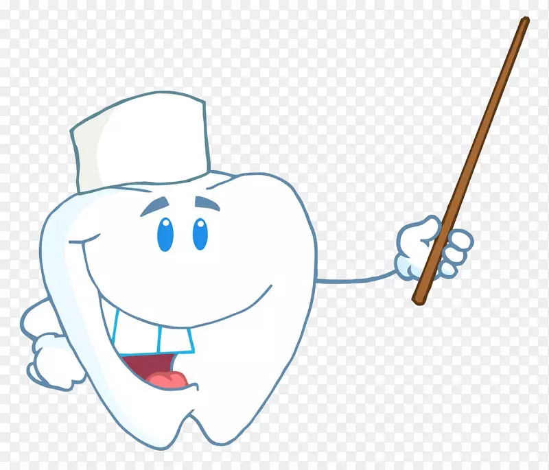 卡通牙齿插图-牙齿医生