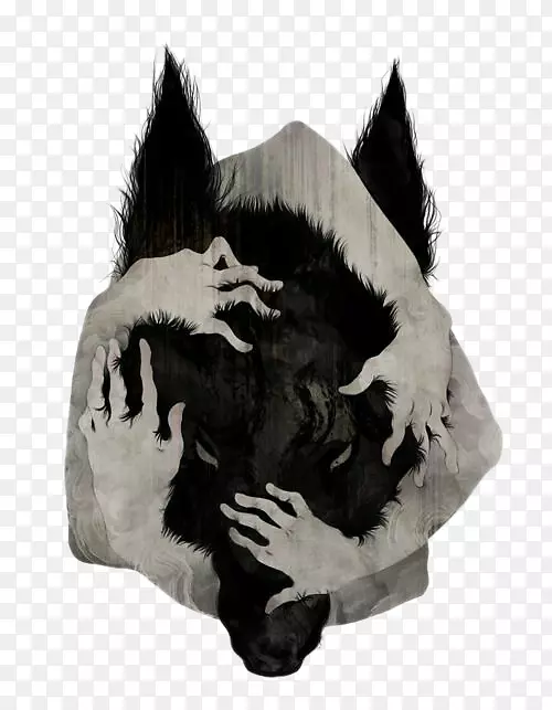 非洲野狗画图-创造性狼人化身
