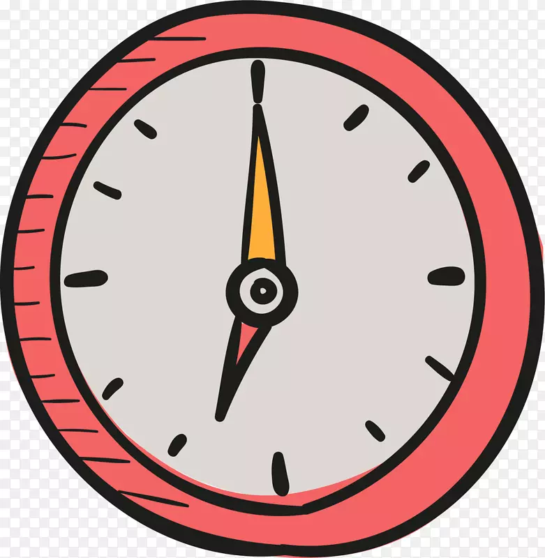 时钟定时器图标-卡通绘图时间