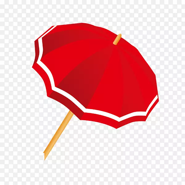 雨伞红色设计师剪贴画-阳伞