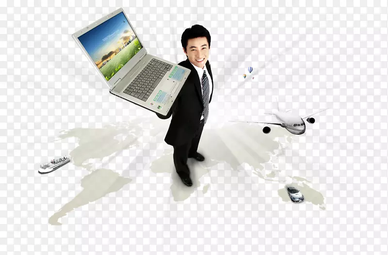 图表海报-显示笔记本电脑