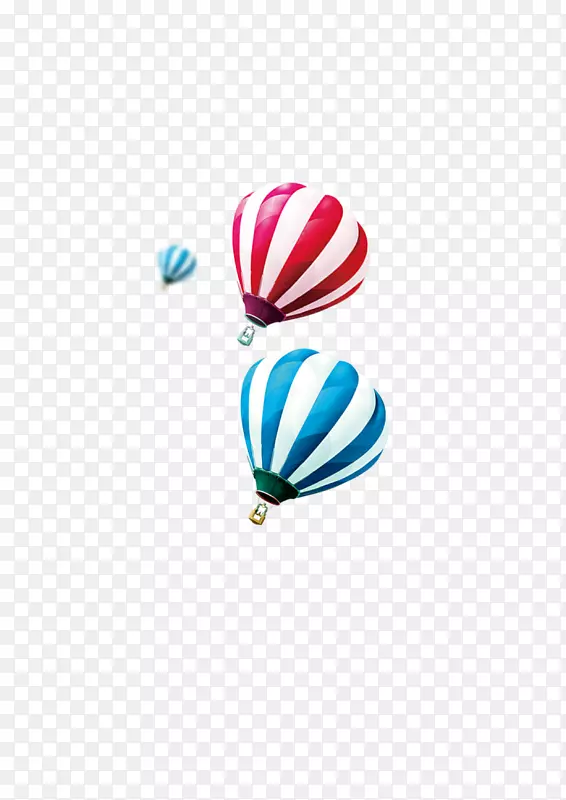 气球创意-蓝色粉红热气球