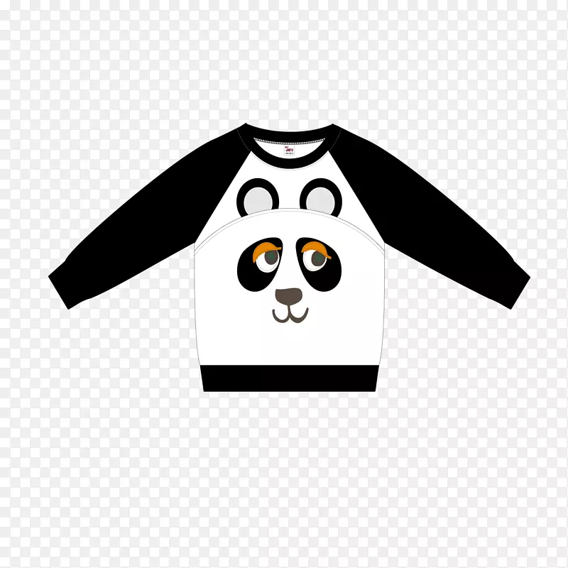 T恤袖-熊猫毛衣