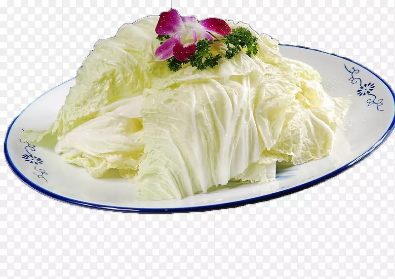 菜系蔬菜大白菜菜心-​​白菜切片的一道菜