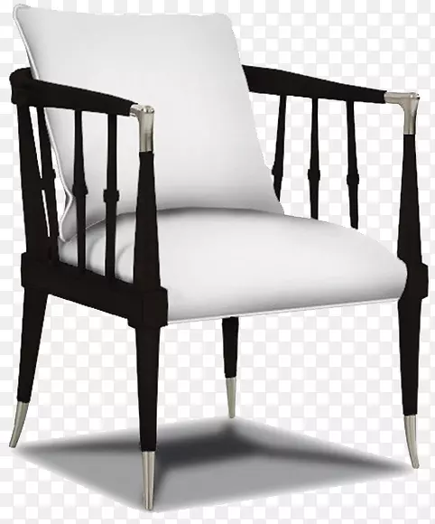 山核桃椅家具装潢起居室-黑白客厅装饰扶手椅