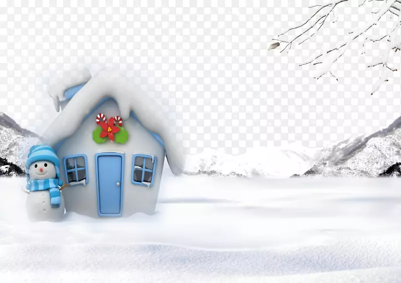 雪人圣诞屋雪花儿童粉刷雪屋