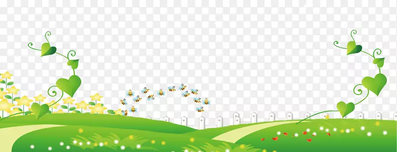 卡通下载谷歌图片插图-草地围栏蜜蜂