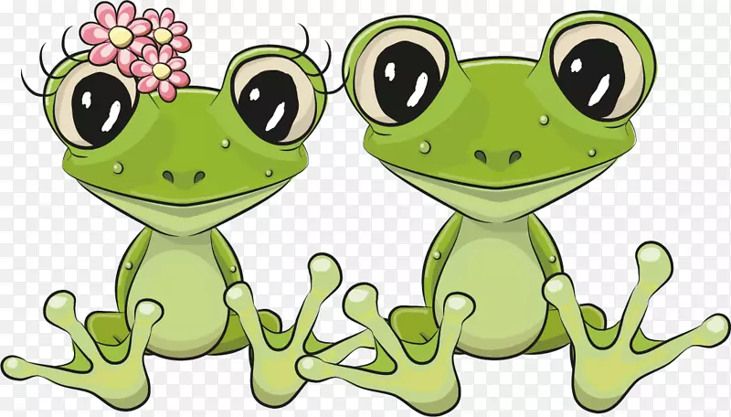 青蛙石膏板可爱动画片动物载体材料偶