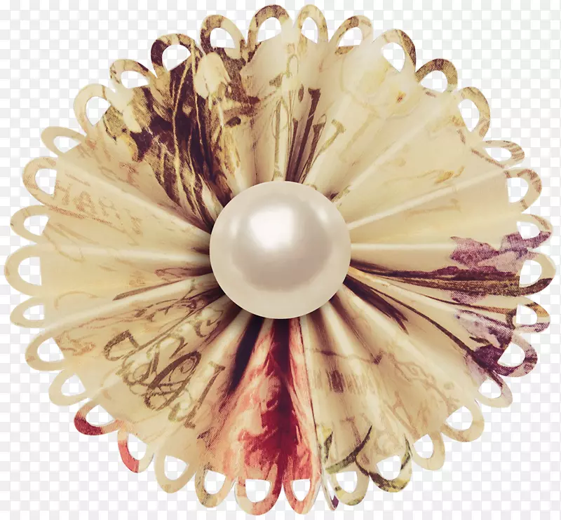 纸花机织物创意夹艺术装饰珍珠