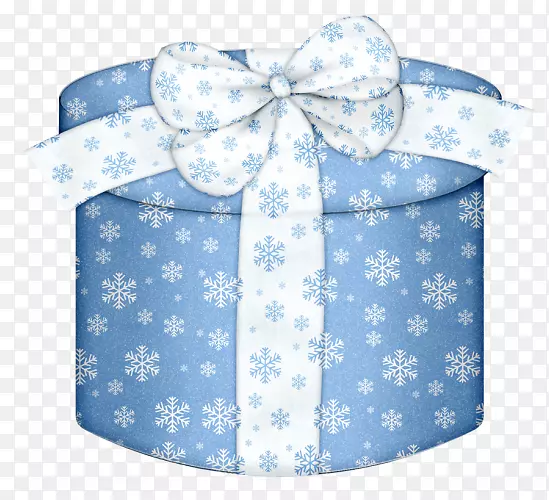 蓝色装饰盒剪贴画-蓝色梦想礼物