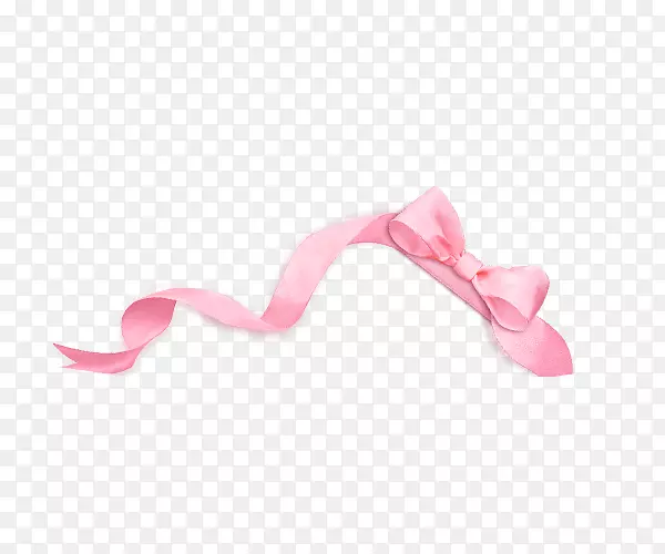心型-粉红色蝴蝶结丝带