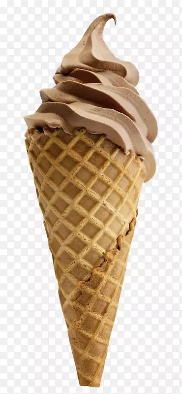 冰淇淋圆锥奶昔巧克力冰淇淋-食物照片，巧克力锥