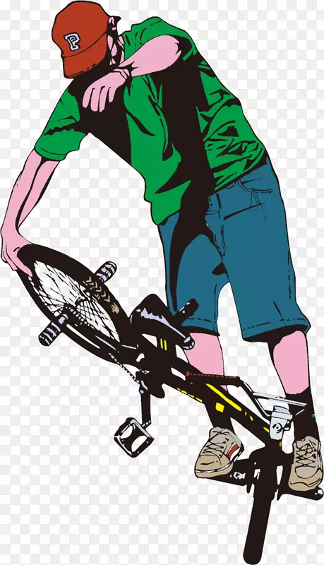 自行车踏板平地bmx自行车剪贴画青少年嘻哈自行车
