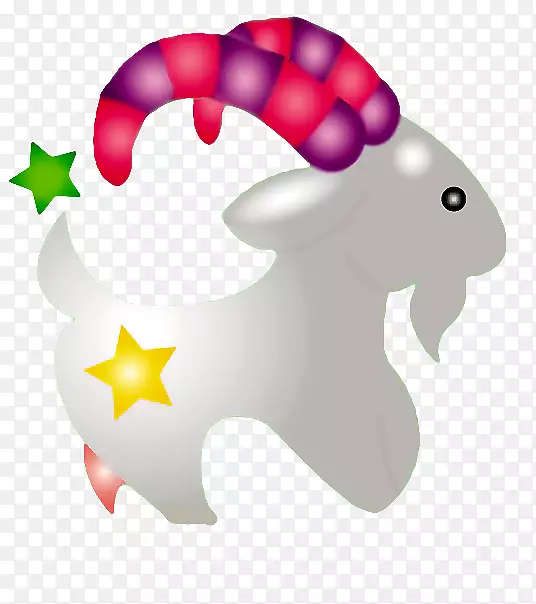 摩羯座星座占星术.手绘山羊