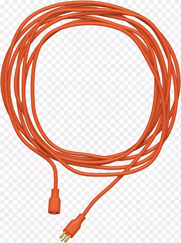 延长线电缆夹艺术缠绕成一条圆形的红线