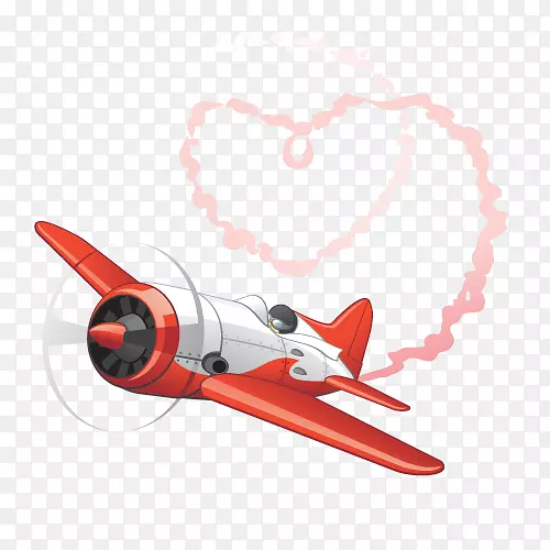飞机剪辑艺术心形喷气式飞机